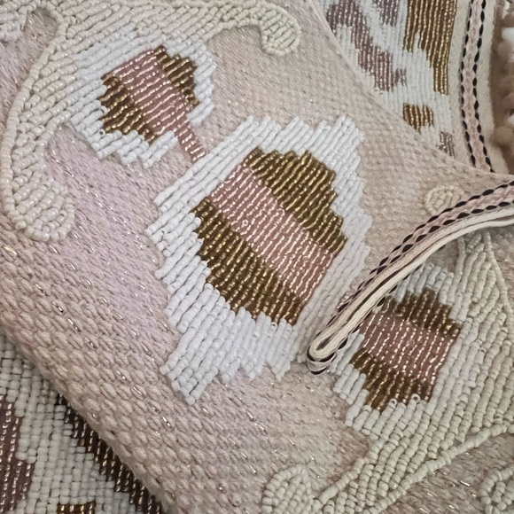 White And Gold Embellished Tote 3 PC Set - Picture 3 of 7